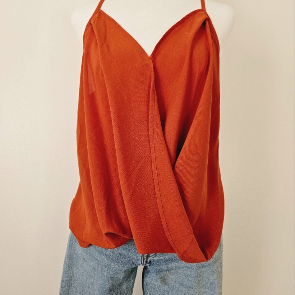 Shein Spaghetti Strap Orange Top Size S